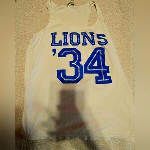 PINK NFL Detroit Lions White tank top perfect condition